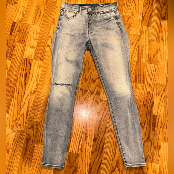 Gap 1969 high rise distressed skinny jeans - Picture 1 of 3